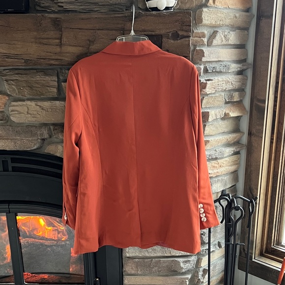 Amazon Women's Rust Single-Button Blazer - Picture 4 of 5
